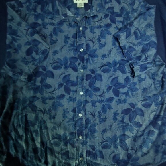 True Nation Men's Floral Shirt‎ 2XLT Tropical Hawaiian 100% Cotton - Picture 5 of 6